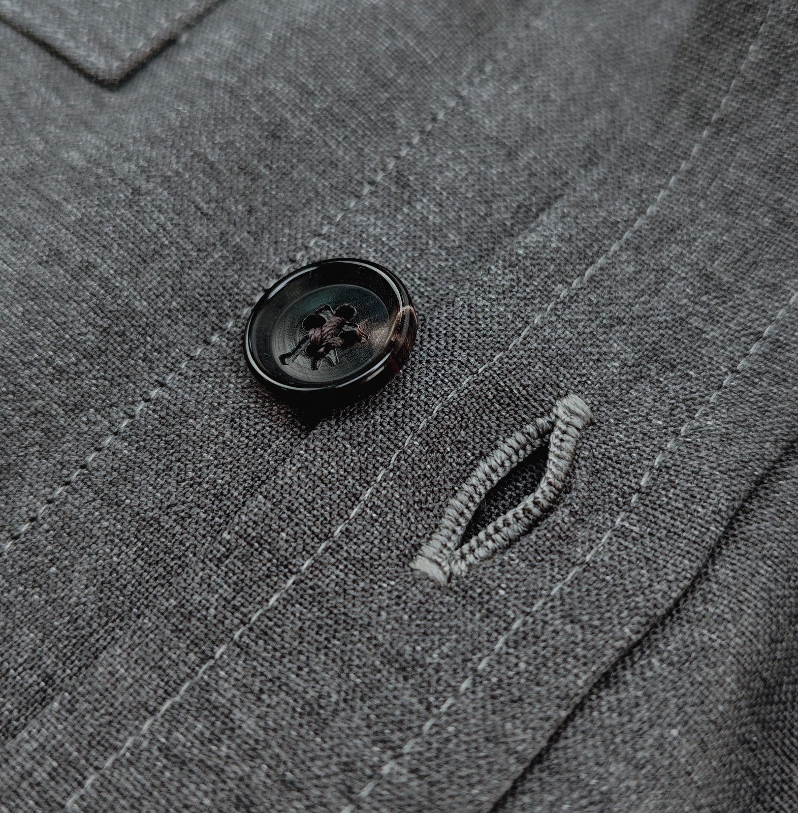 $1550 ISAIA NAPOLI Gray Hand-Sewn Overshirt Jacket Comfort Wool Size L