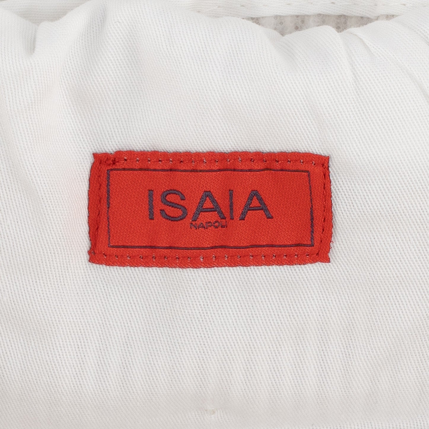 1350$ ISAIA NAPOLI Beige - Ivory Drawstring Pant Cotton - Silk Sartorial Fit