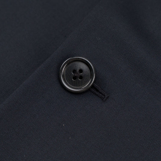 $1800 BURBERRY LONDON Blue Midnight Solid Suit Fine Wool 150's  46 US / 56 EU 4C