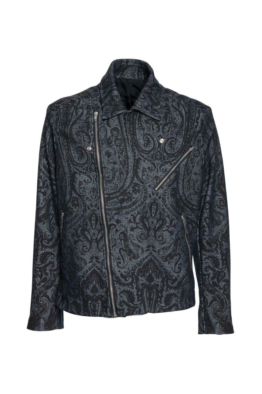 2000$ ITALO FERRETTI Jacket "BROOCH" Damask 100% Cotton  40 US / 50 EU ZILLI