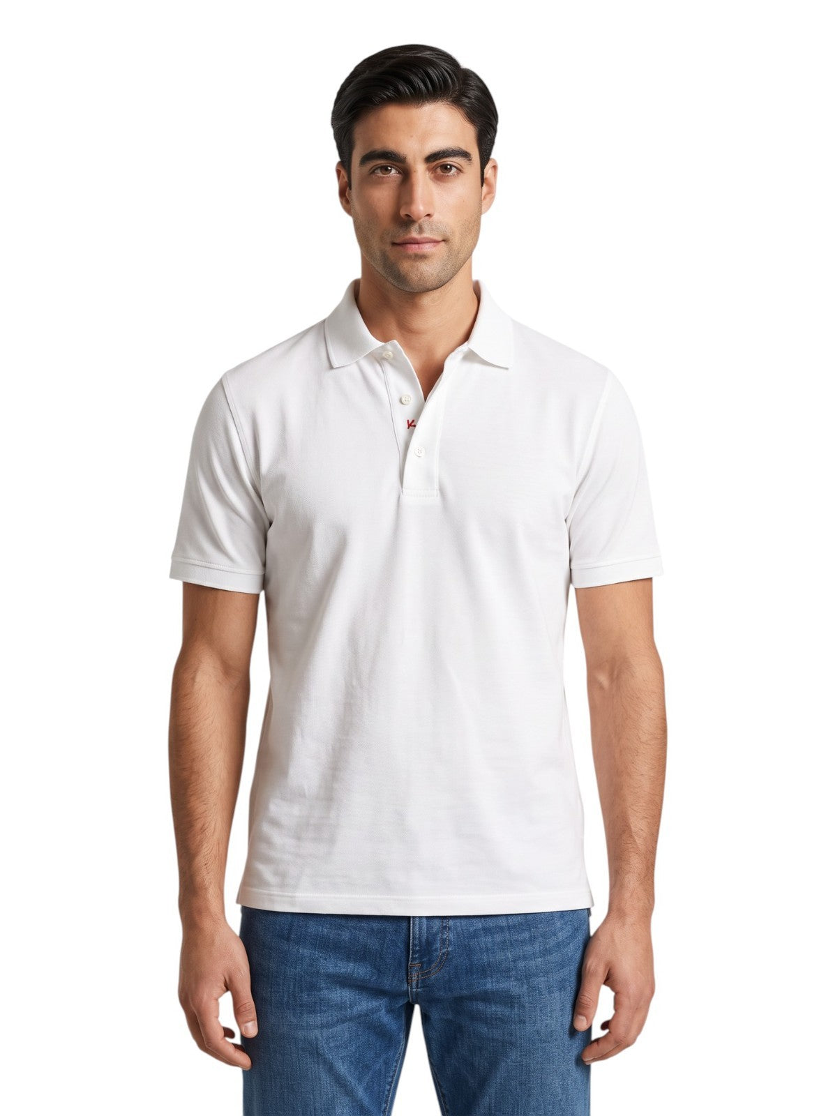 695$ ISAIA NAPOLI White Short Sleeve Polo Jersey Cotton Size XS - Made in Italy