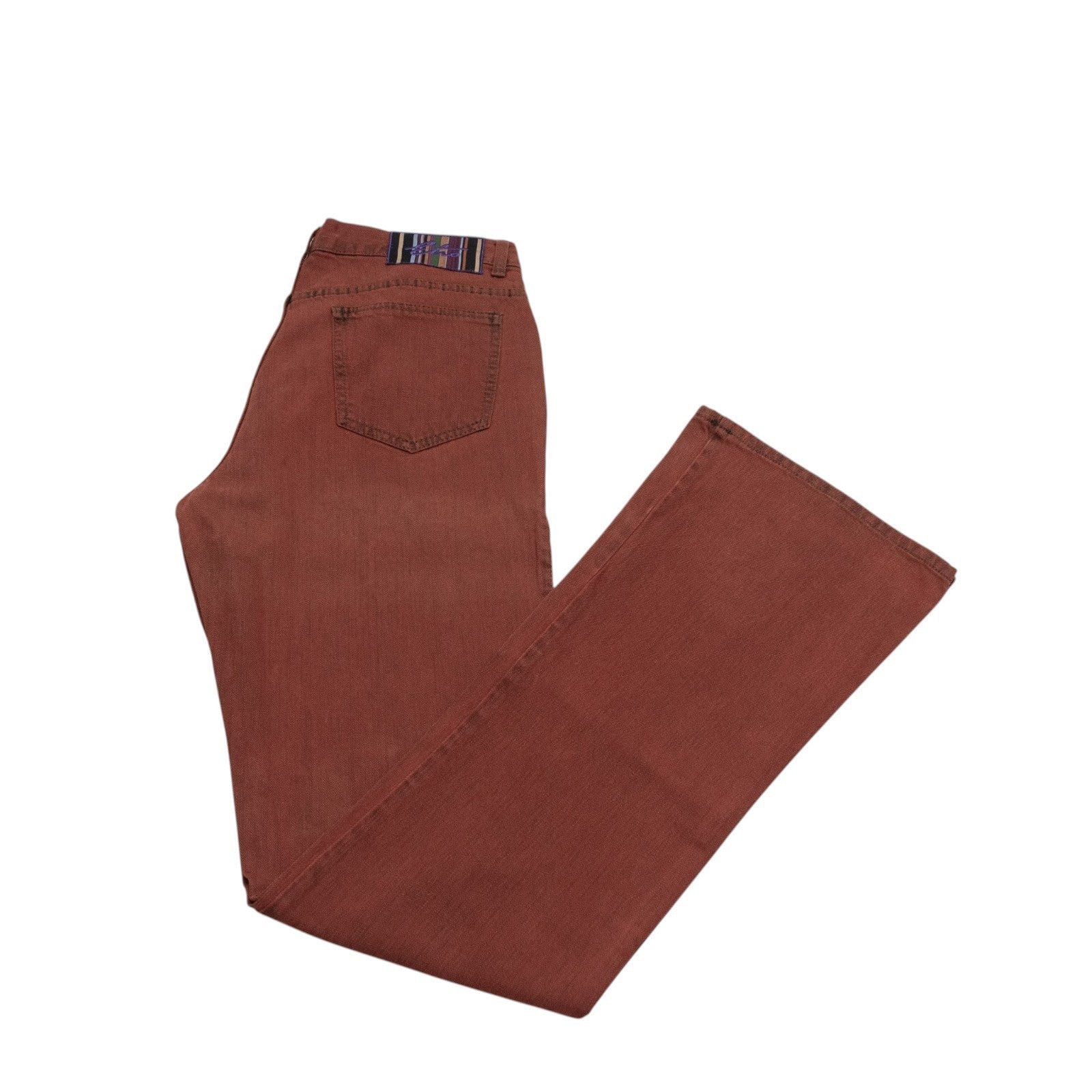 850$ ETRO MILANO Washed Terracotta Denim Cotton Jeans Pant Bootcut 32 US / 48 EU