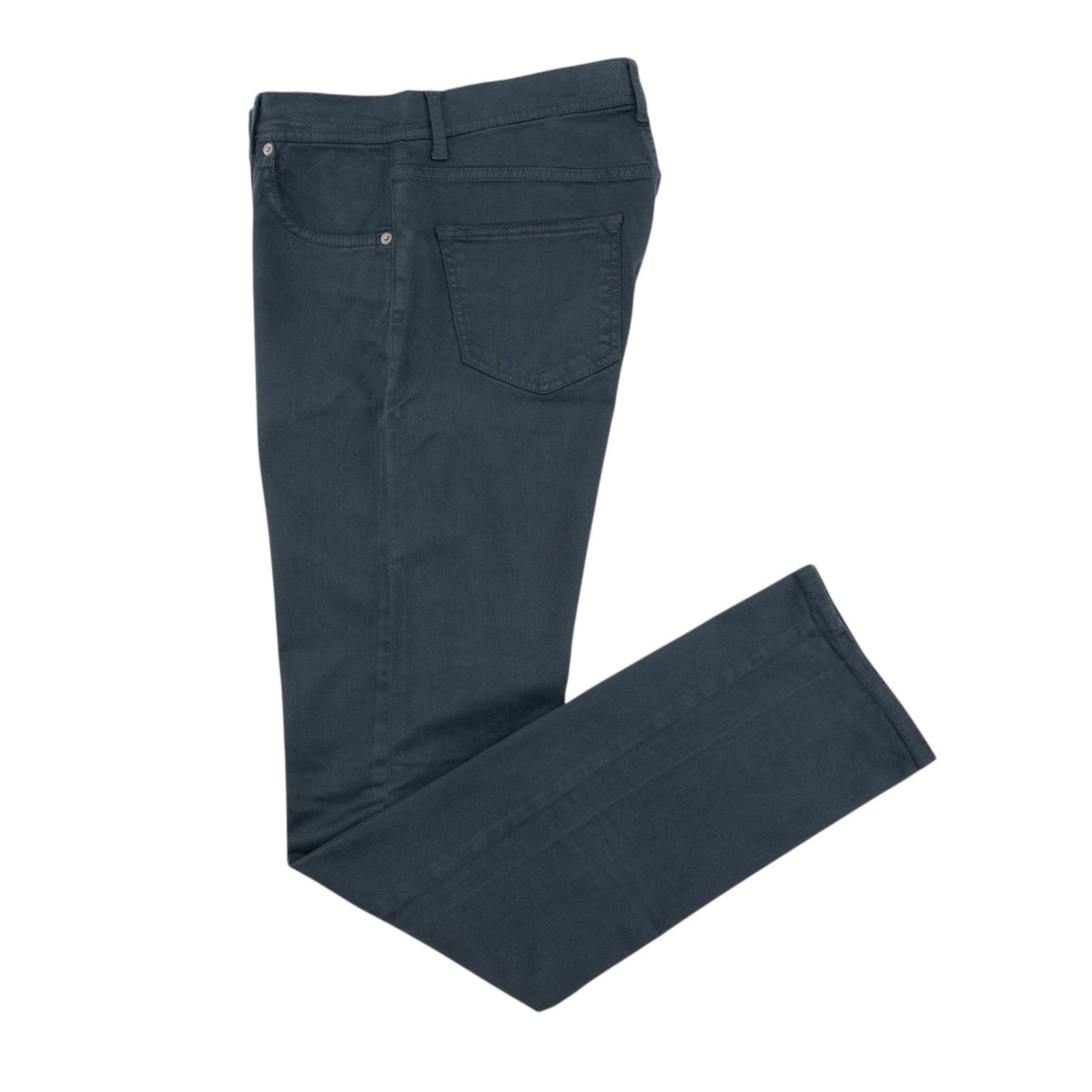 415$ LUIGI BORRELLI NAPOLI Blue Denim Jeans Pant Twill Cotton 33 US / 49 EU