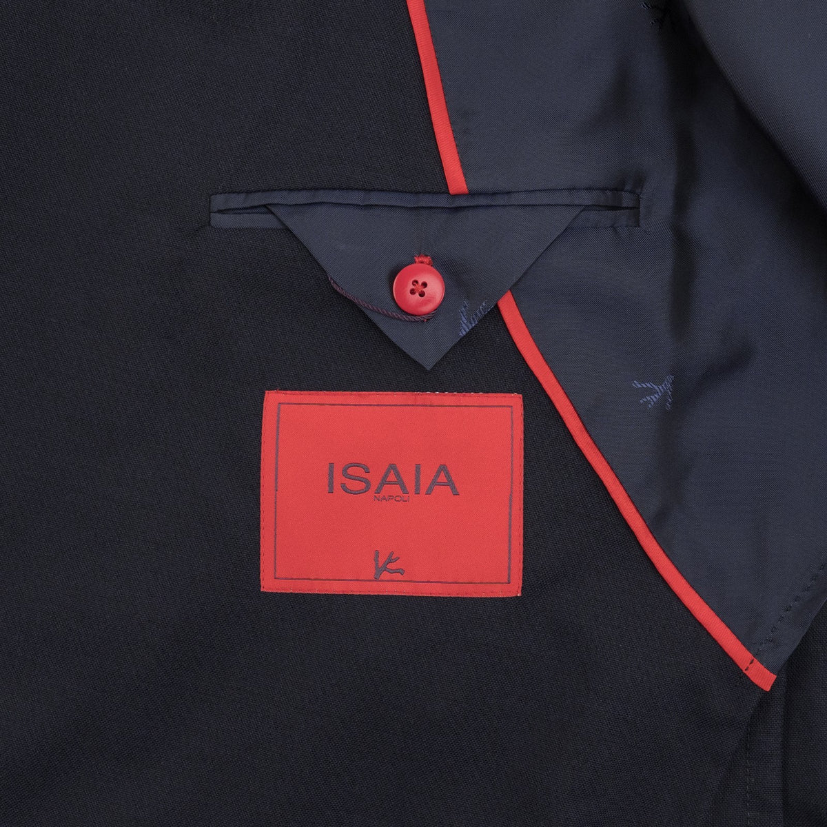 $5700 ISAIA NAPOLI Blue Navy Hand Sewn Double Breasted Jacket Sport Coat Wool