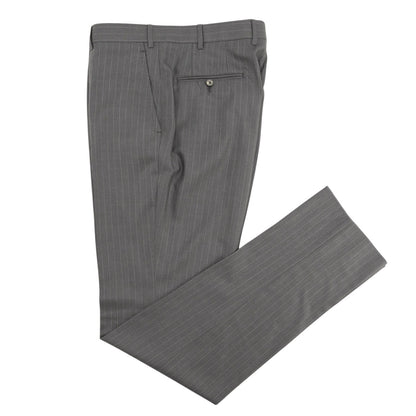 $6850 ISAIA NAPOLI "Gregorio" Gray Suit Hand-Sewn Fine Wool 4 Season Striped