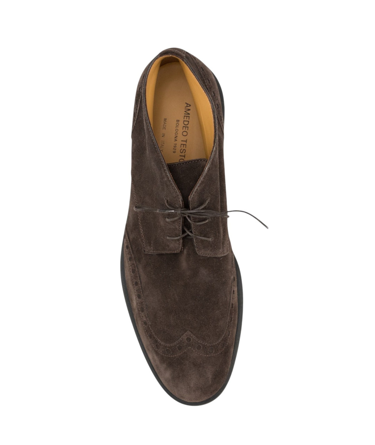 1350$ TESTONI "Pisa" Desert Derby Boot Shoes Suede Brown 8 UK / 9 US / 42 IT