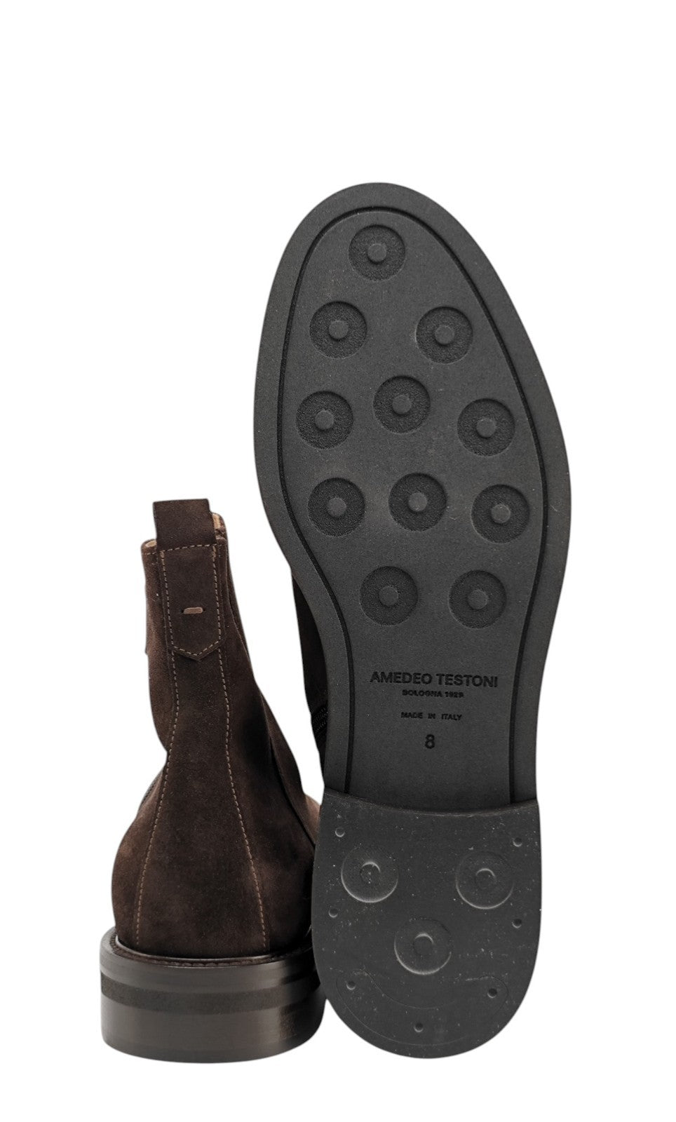 1450$ TESTONI "Camogli" Cigar Zip Boot Shoes Suede 8 UK / 9 US / 42 IT