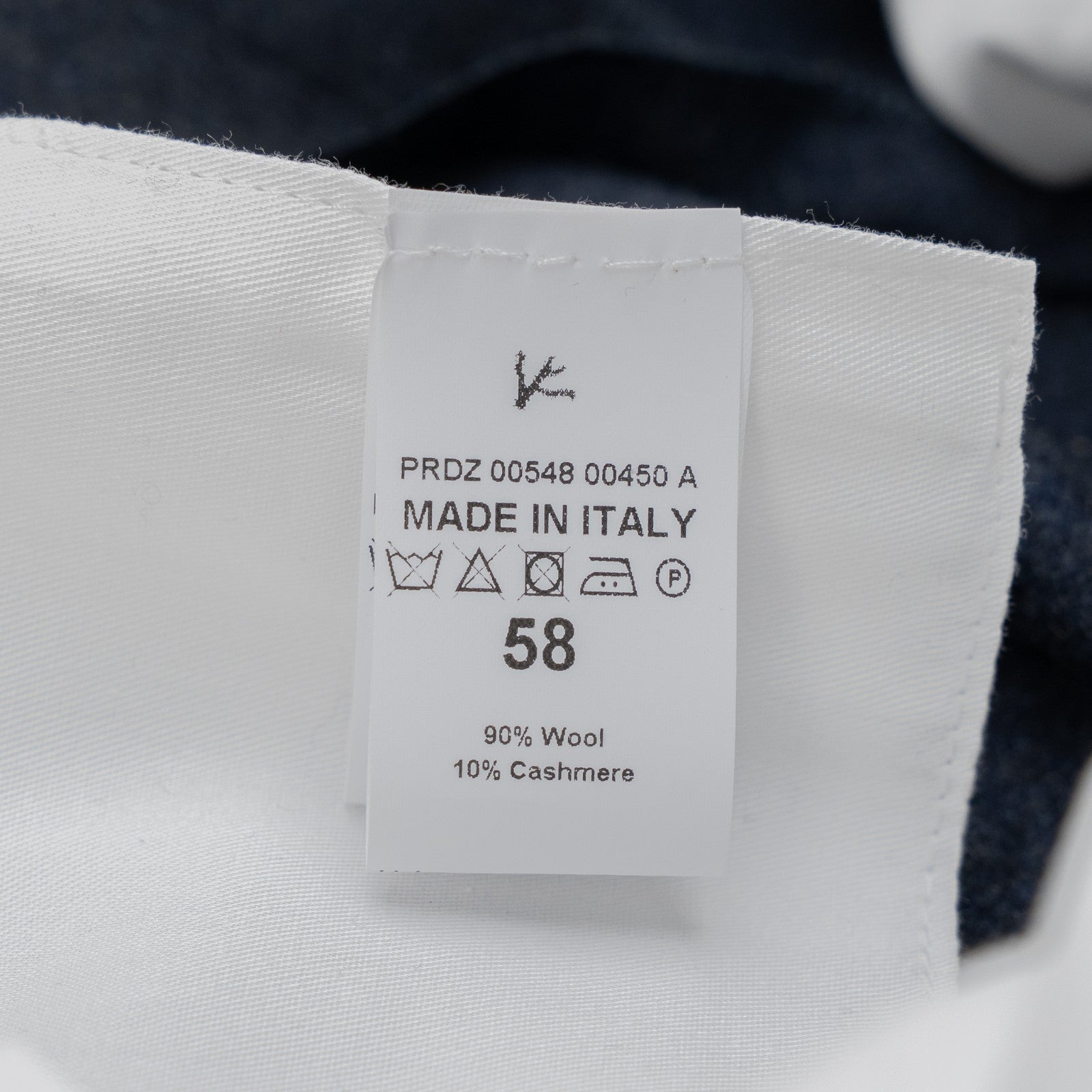 1850$ ISAIA Hand-Sewn Tapered Dress Pant Wool Cashmere Blue 42 US / 58 EU
