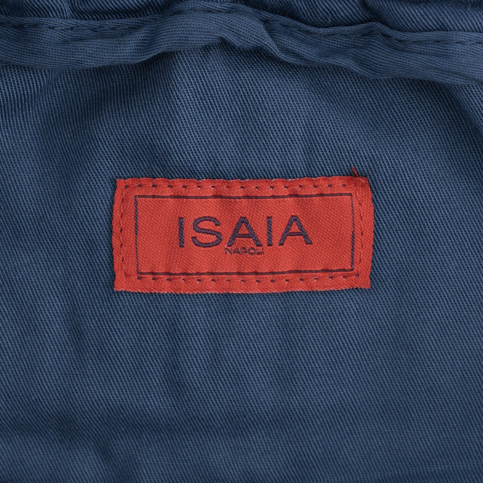 1150$ ISAIA NAPOLI Blue Drawstring Cargo Pant Cotton Relaxed Fit 34 US / 50 IT