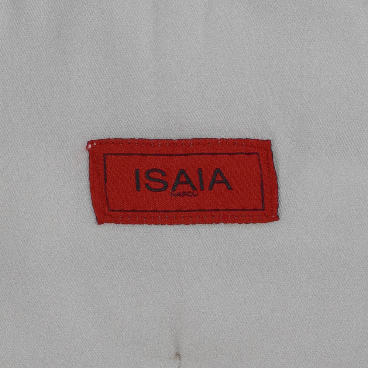 1250$ ISAIA NAPOLI White Drawstring Pant Tapered Cotton Cashmere 34 US / 50 EU