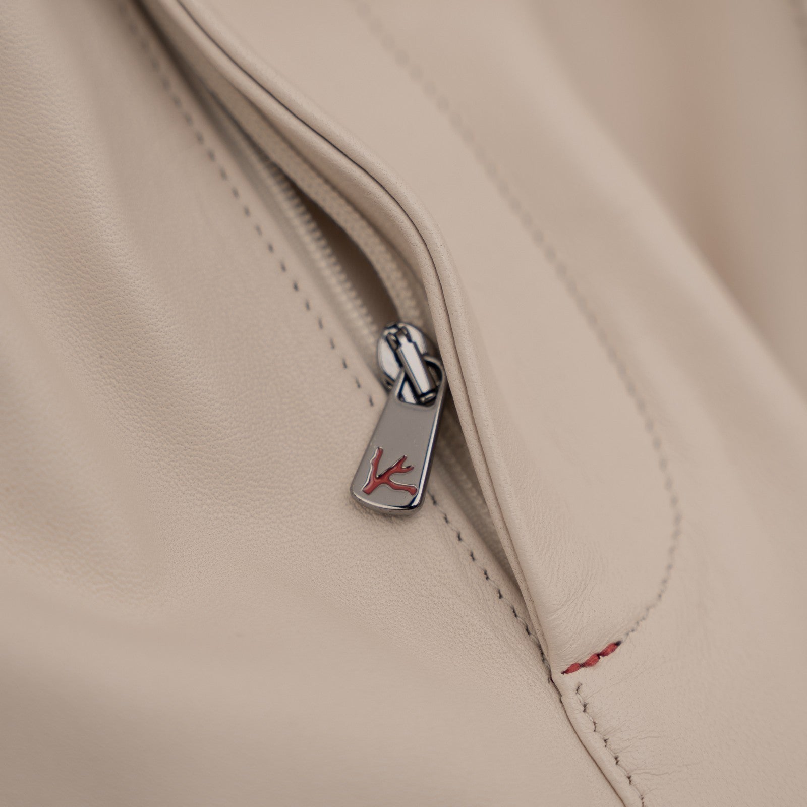 2450$ ISAIA NAPOLI Ivory Drawstring Pant Soft Lambskin 32 US / 48 EU