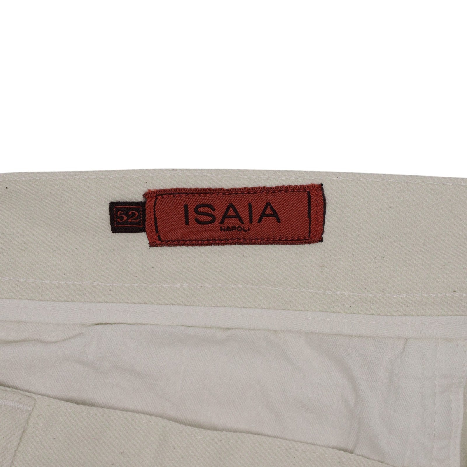 690$ ISAIA NAPOLI Ivory Denim Jeans 5 Pockets Cotton Slim 36 US / 52 EU