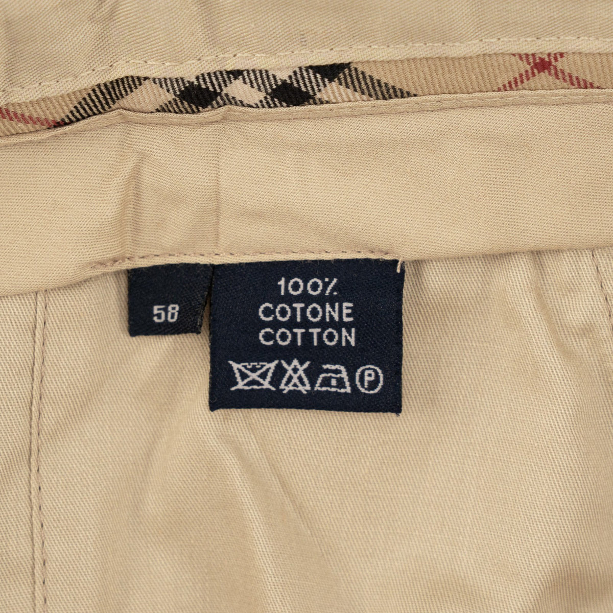 700$ BURBERRY LONDON Beige Chino Cotton Trouser Pant Regular Fit 42 US / 58 EU