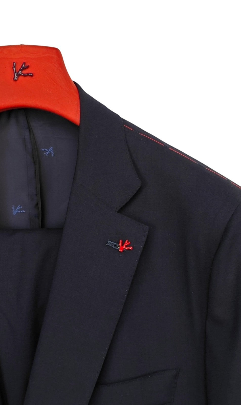 $6500 ISAIA NAPOLI "Comfort" Blue Navy Hand-Sewn Suit Wool  46 US / 56 EU  7R