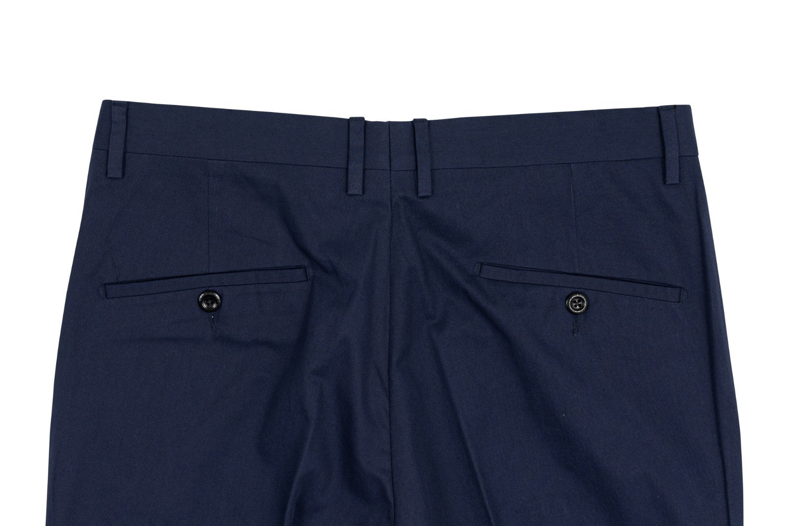 625$ RUBINACCI NAPOLI "Luca" Blue Navy Cotton Trouser Pant 30 US / 46 EU