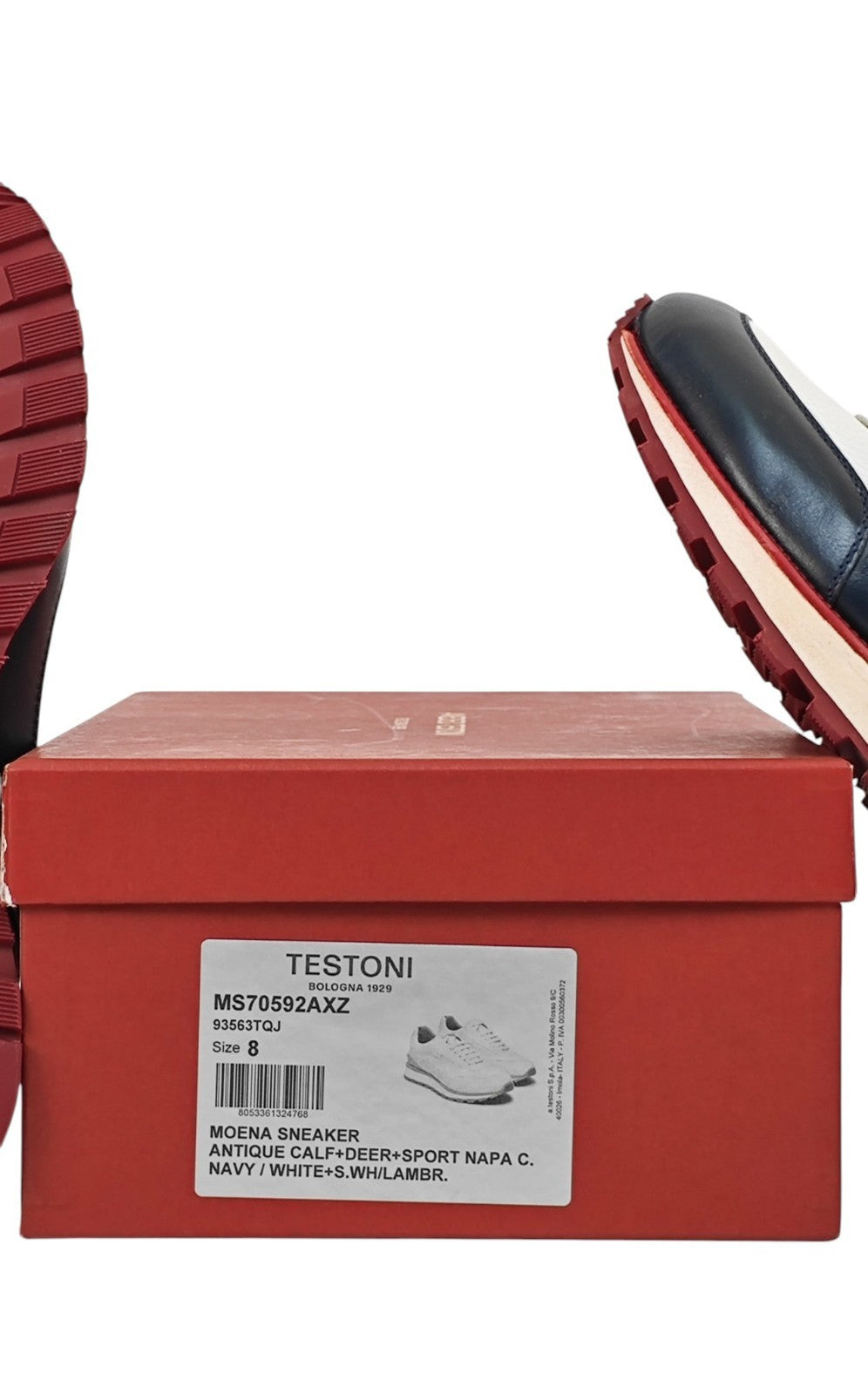 1200$ TESTONI "Moena" SlipOn Sneaker Nabuk Calf + Deerskin  8 UK / 9  US / 42 IT