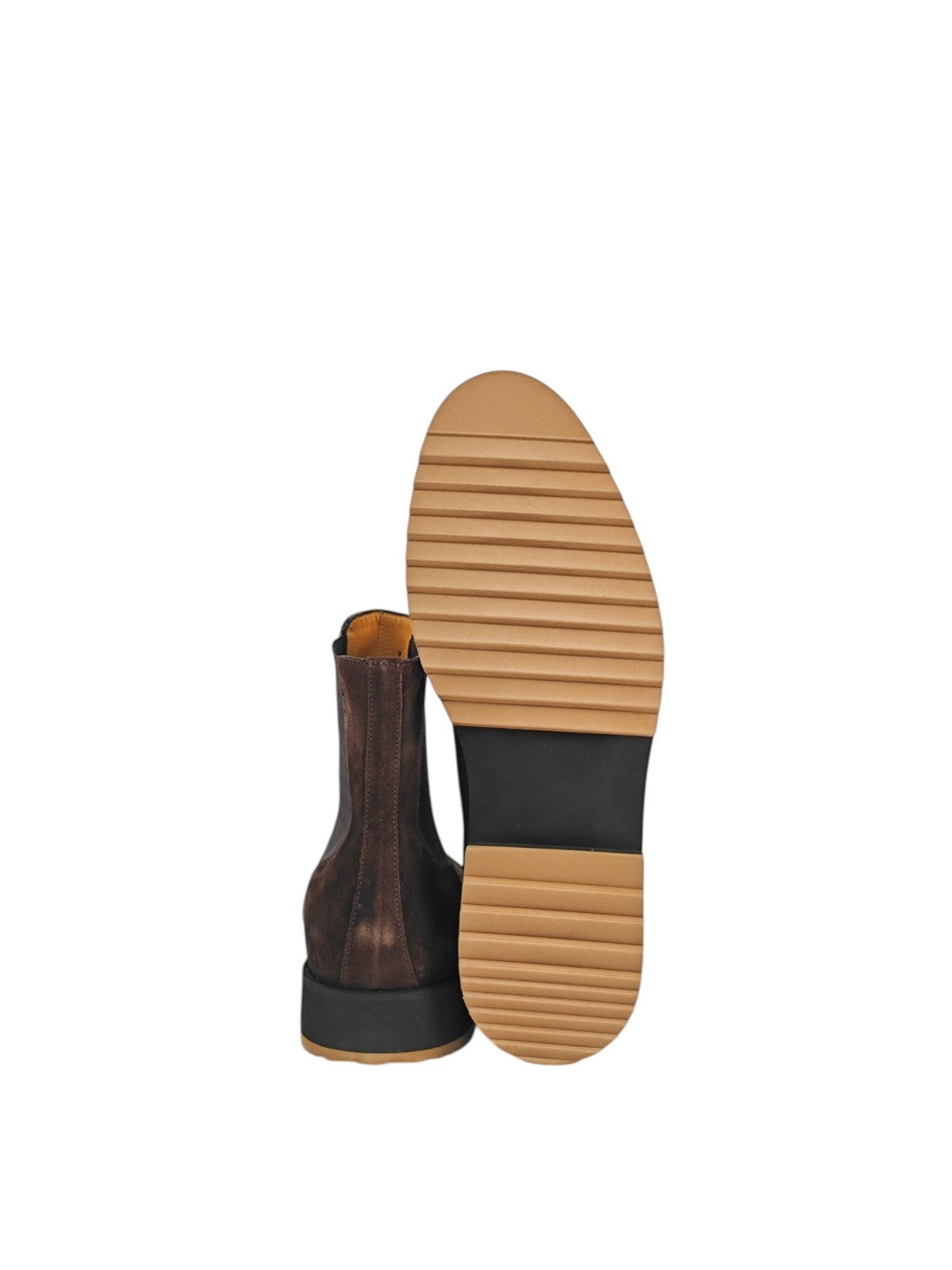 1350$ TESTONI "Pisa" Brown Chelsea Boot Shoes Eco Suede 8 UK / 9 US / 42 IT