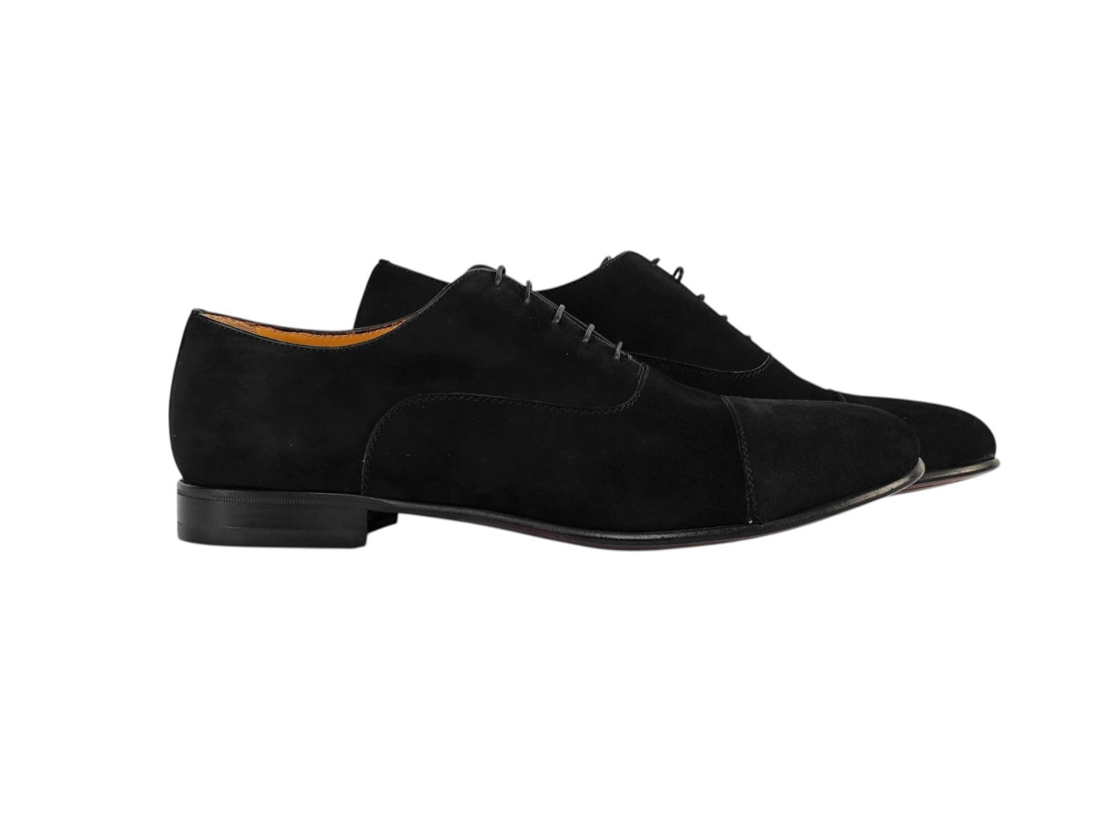 1300$ TESTONI 1929 "Portonovo" Oxford Shoes Black Suede de Luxe 8 UK 9 US 42 IT