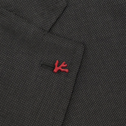 $6550 ISAIA NAPOLI "Capri" Charcoal Gray Suit Hand-Sewn Wool Micro Grisaglia