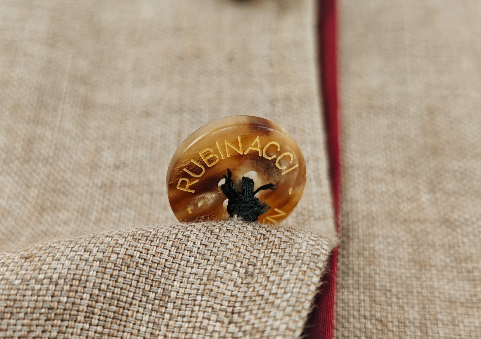 $1750 RUBINACCI NAPOLI Beige Jacket Sport Coat 100% Linen 42 US / 52 EU