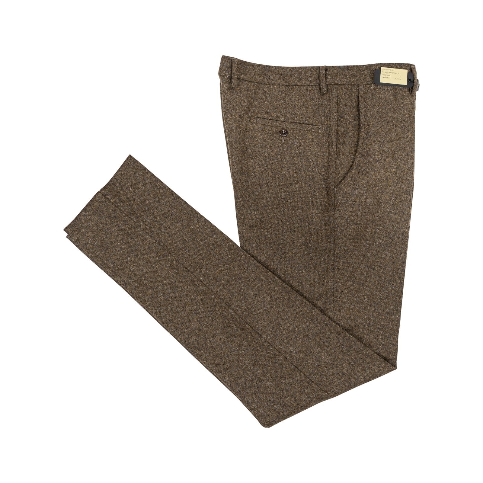 670$ RUBINACCI NAPOLI Brown Trouser Pant Flannel Wool 36 US / 52 EU