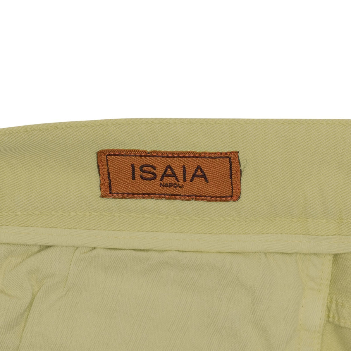 690$ ISAIA NAPOLI Yellow 5 Pocket Pant Twill Cotton Regular Fit 38 US / 54 EU