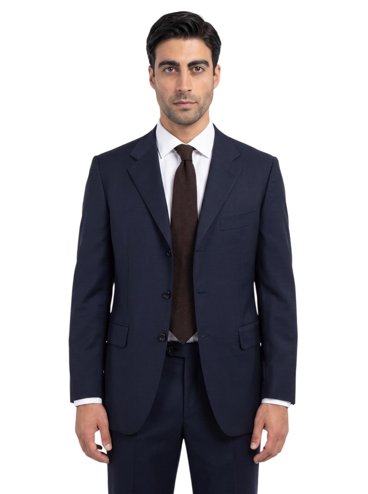 $2700 SARTORIA PARTENOPEA NAPOLI Blue Navy Suit Wool 140's 46 US / 56 EU
