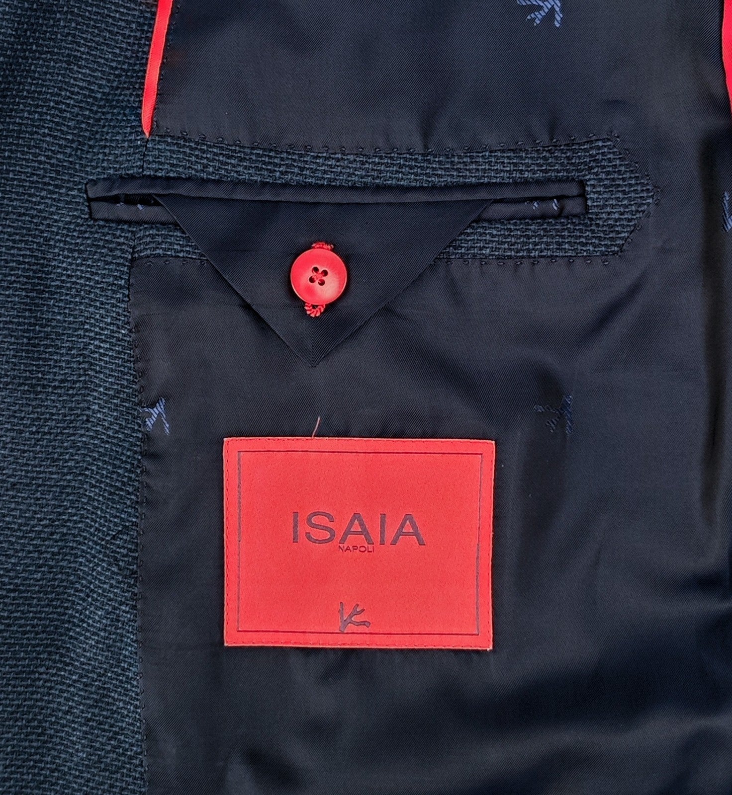 $5550 ISAIA  "Capri" Blue Sport Coat Silk Linen Wool Woven 48 US / 58 EU 8R