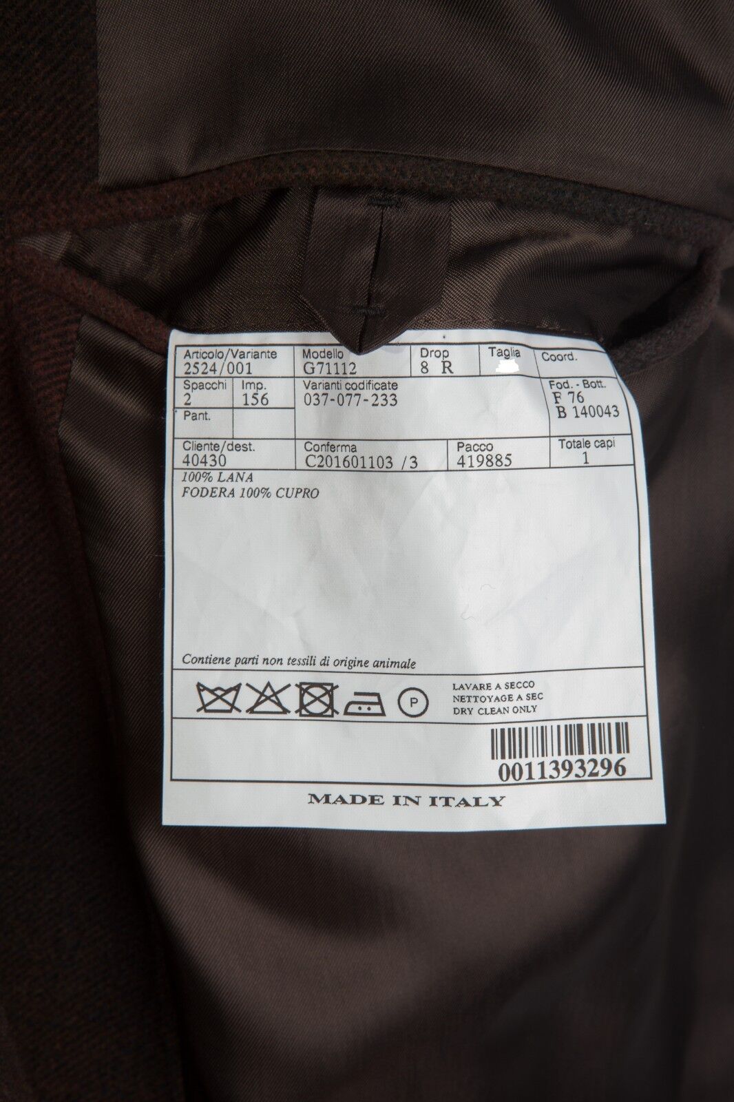 $2290 BELVEST Flannel Wool Jacket Double Breasted 42 US / 52 EU Drop 8R Slim