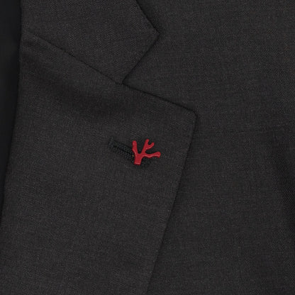 $6950 ISAIA "Amalfi" Charcoal Hand-Sewn Suit Fine Wool Solid 46 US / 56 EU 8R