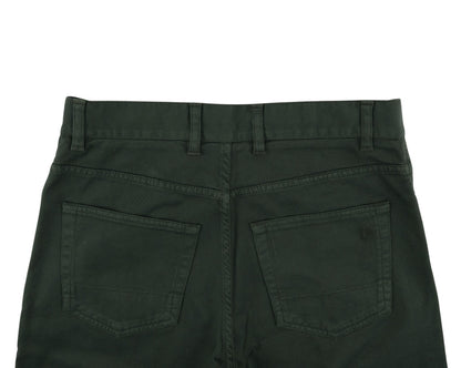 725$ ISAIA NAPOLI Forest Green 5 Pocket Denim Jeans Cotton Slim Fit 30 US /46 EU