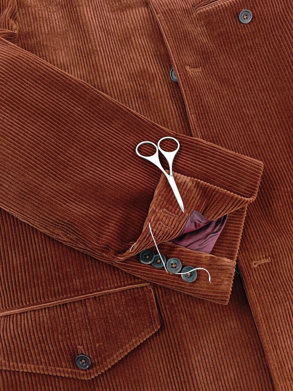 $1960 RUBINACCI NAPOLI "Stefano" Brown Guru Sahariana Jacket Corduroy Cotton