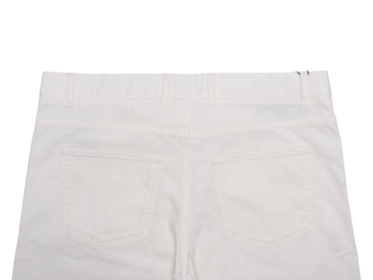 850$ ISAIA NAPOLI White 5 Pocket Pant Cashmere Cotton Slim Fit - Made in Italy