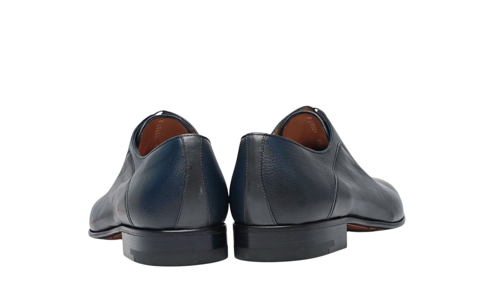 1200$ TESTONI Derby Shoes Soft Calf / Mini Karibu Blue 8 UK / 9 US / 42 IT