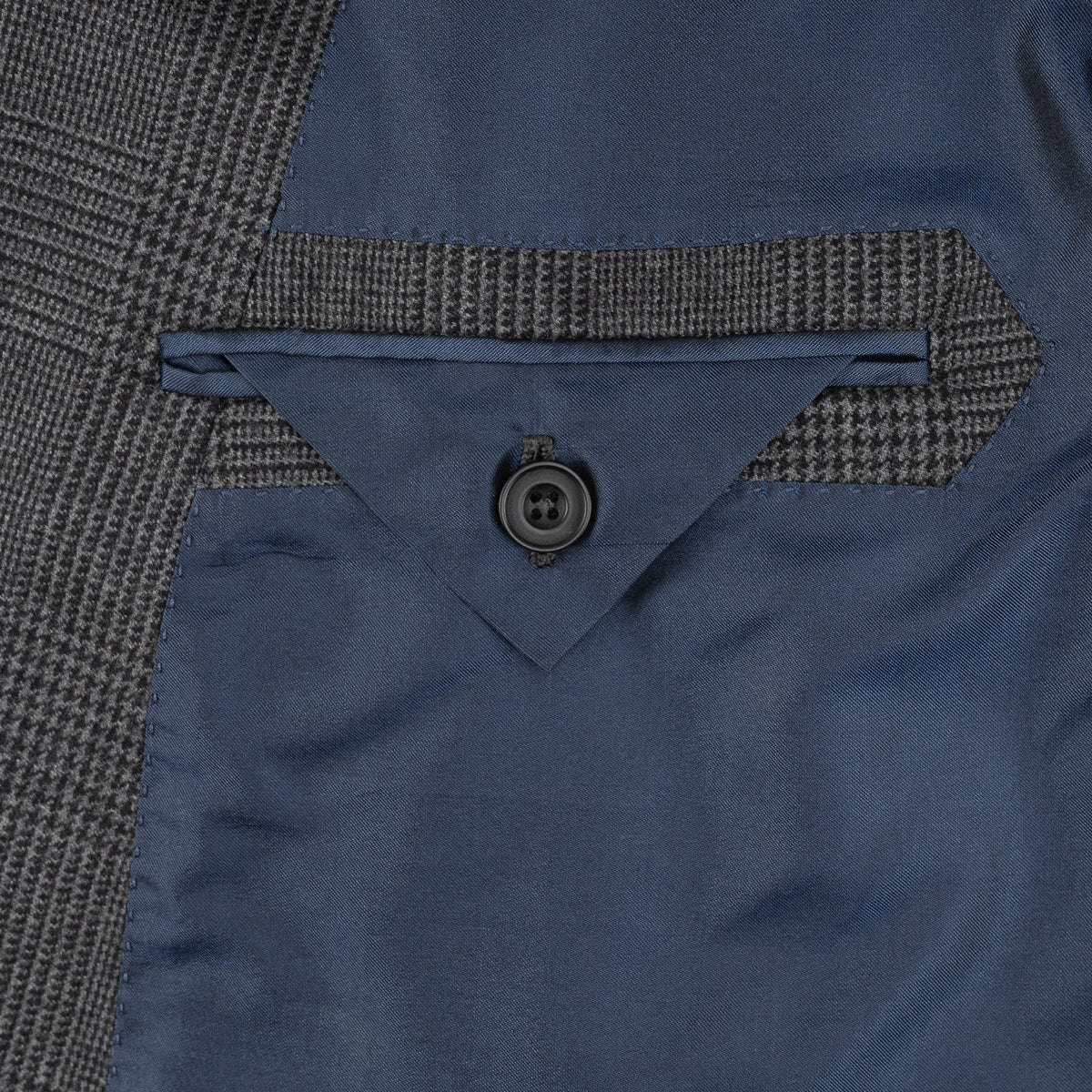 $3475 RUBINACCI NAPOLI Double Breasted Suit Gray Wool Glen Plaid  40 US / 50 EU