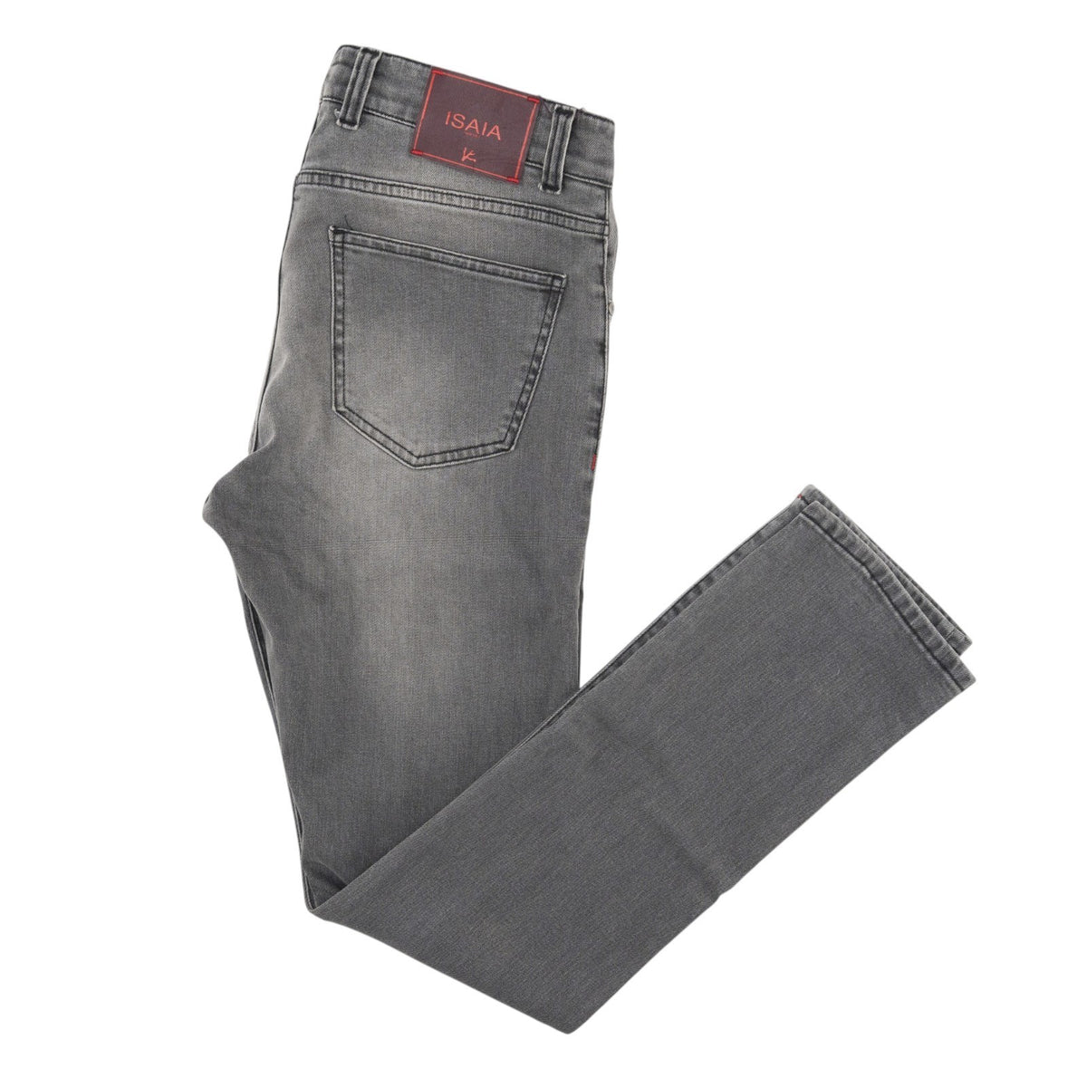 715$ ISAIA NAPOLI Gray Denim Jeans 5 Pockets Cotton Slim Fit 34 US / 50 IT