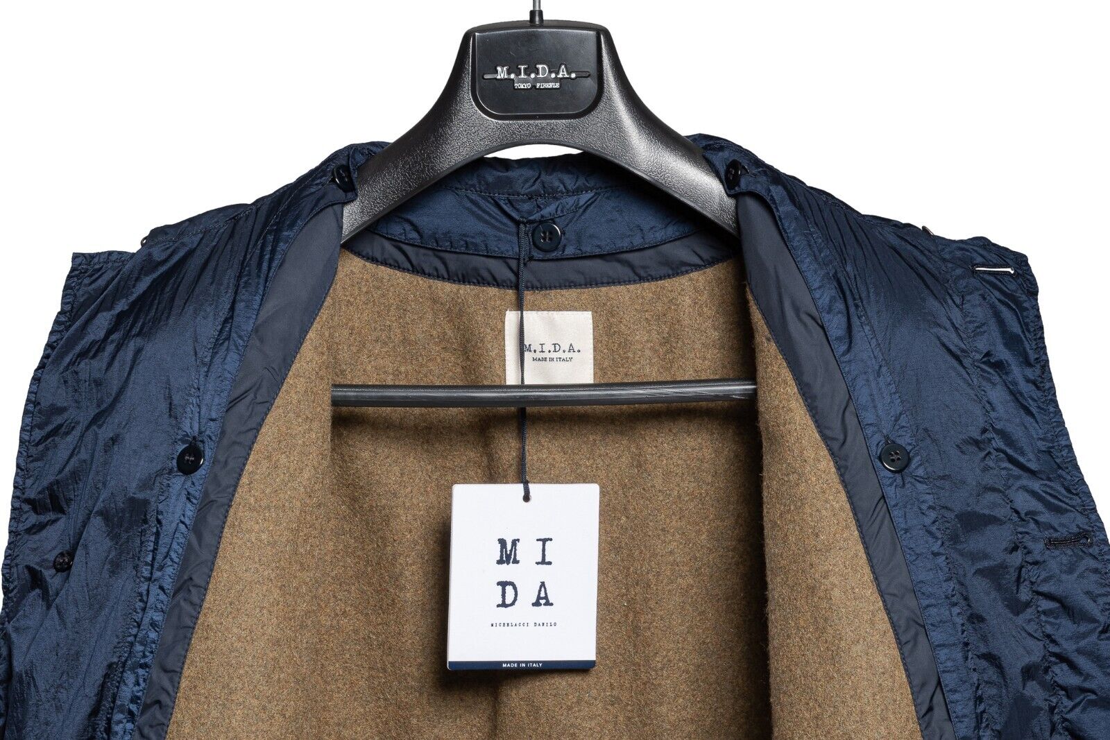 680$ MI.DA TOKYO-FIRENZE Trench Coat Japan Fabric Removable Lining 36 US / 46 EU
