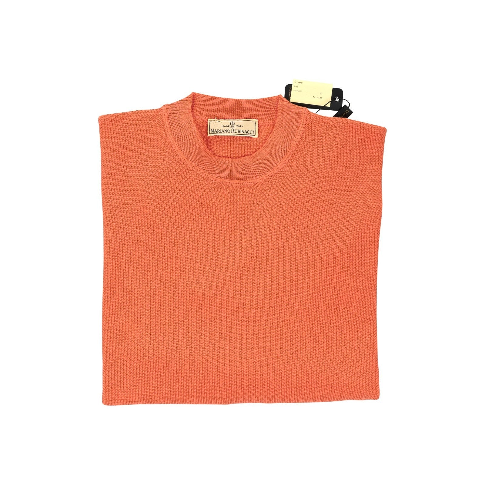 550$ RUBINACCI NAPOLI Coral Sweater Crewneck Knit Wool 44 US / 54 EU