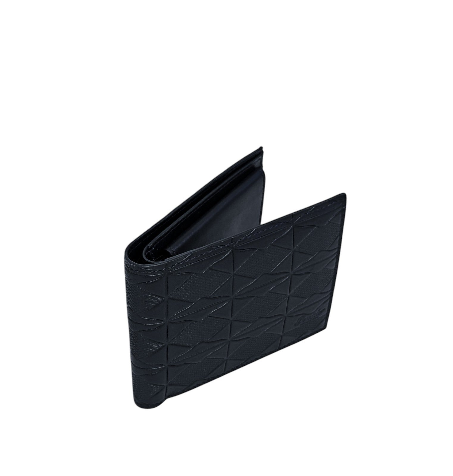350$ PINEIDER FIRENZE 1774 Embossed Leather Bifold Wallet Blue Navy
