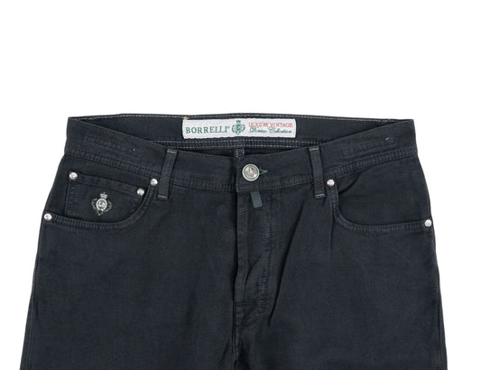 415$ LUIGI BORRELLI NAPOLI Blue Denim Jeans Pant Cotton 33 US / 49 EU