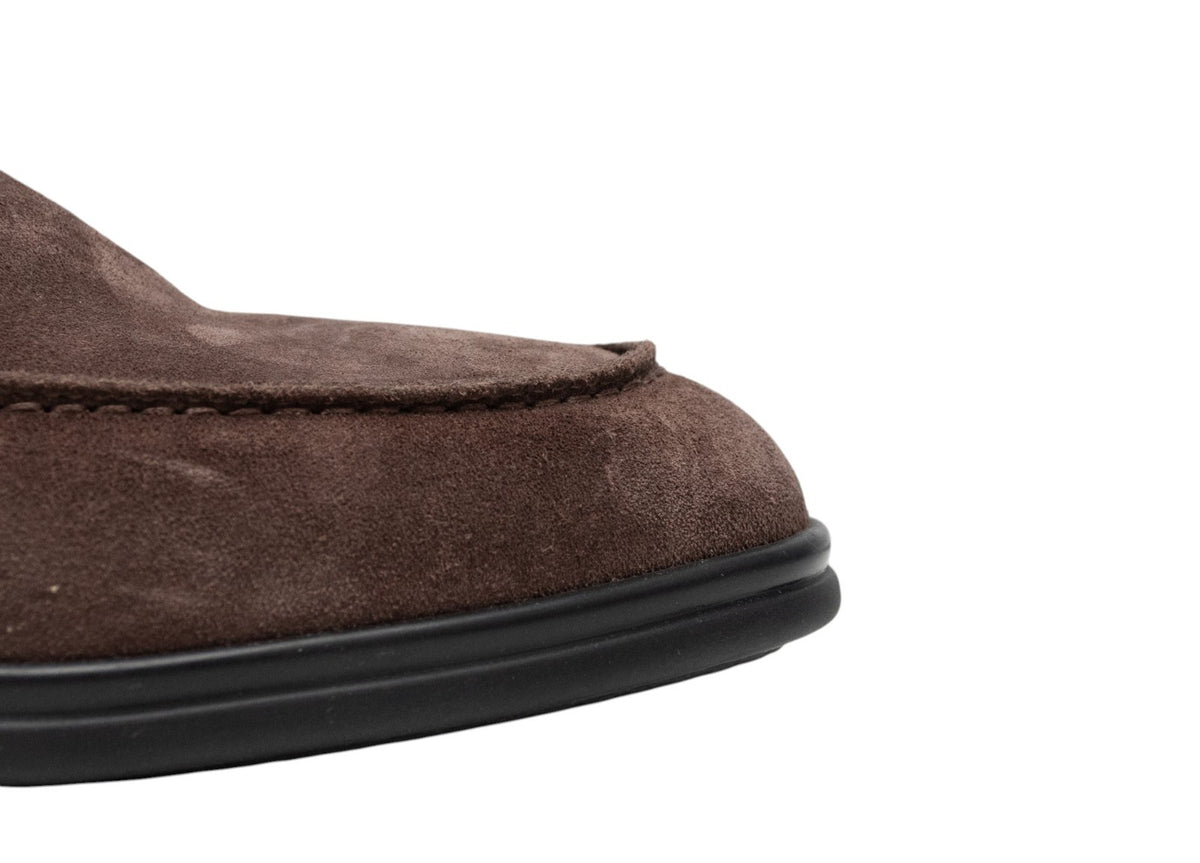1350$ TESTONI "Portonovo" Chelsea Boot Shoes Eco Suede Brown 8 UK / 9 US / 42 IT