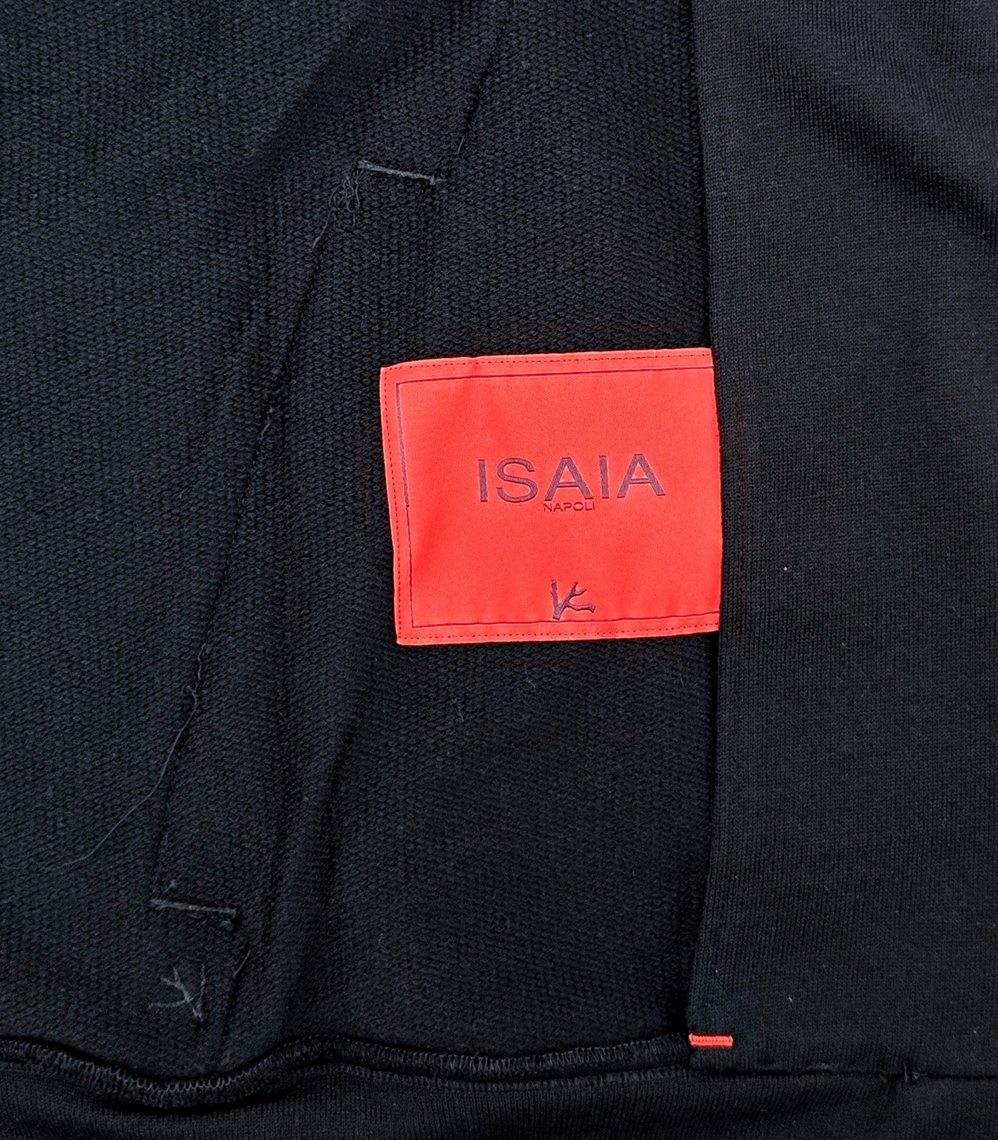 $1750 ISAIA NAPOLI Dark Blue Bomber Track Jacket Knit Wool Size S