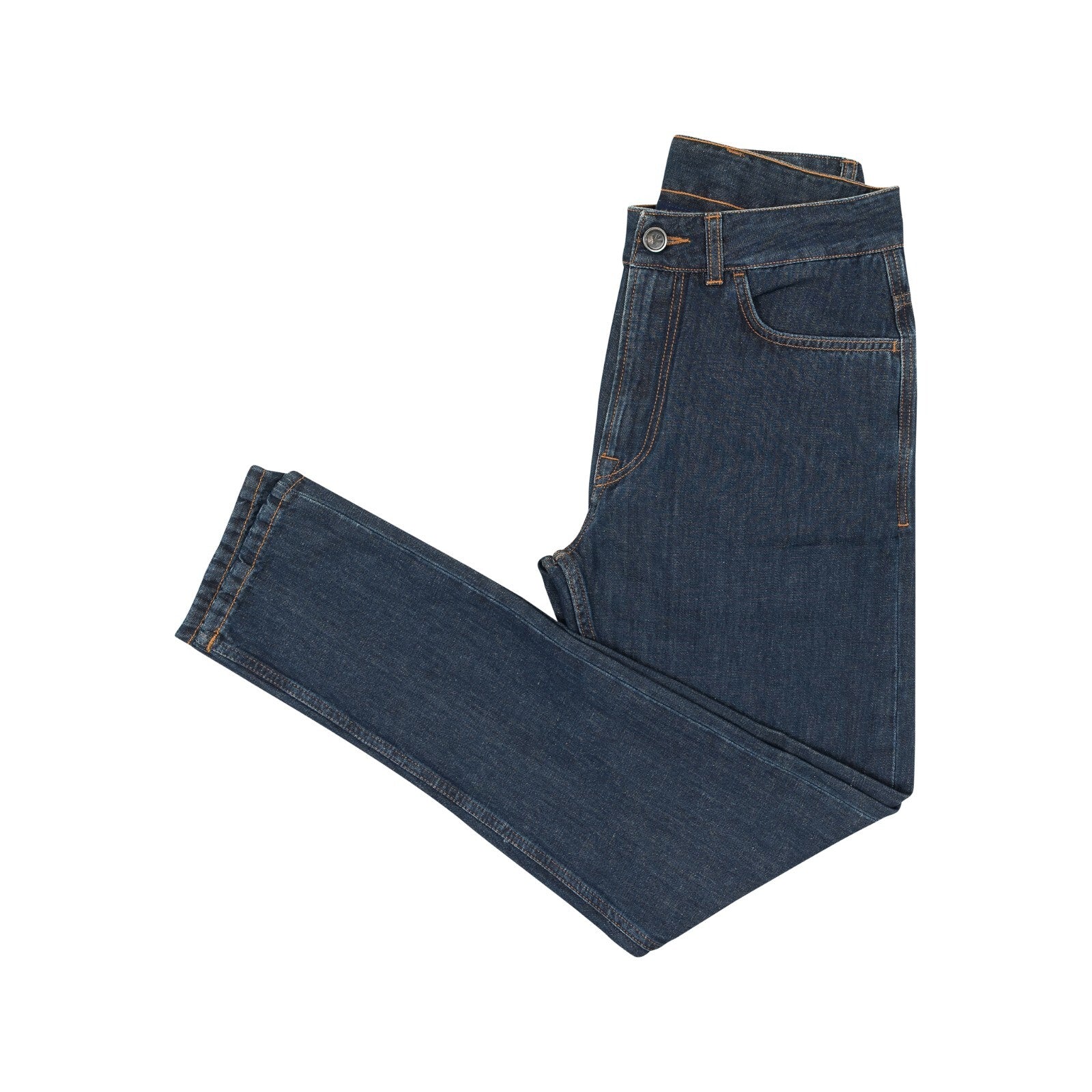 690$ ISAIA NAPOLI Washed Blue Denim Jeans Trousers Pant Cotton 32 US / 48 EU