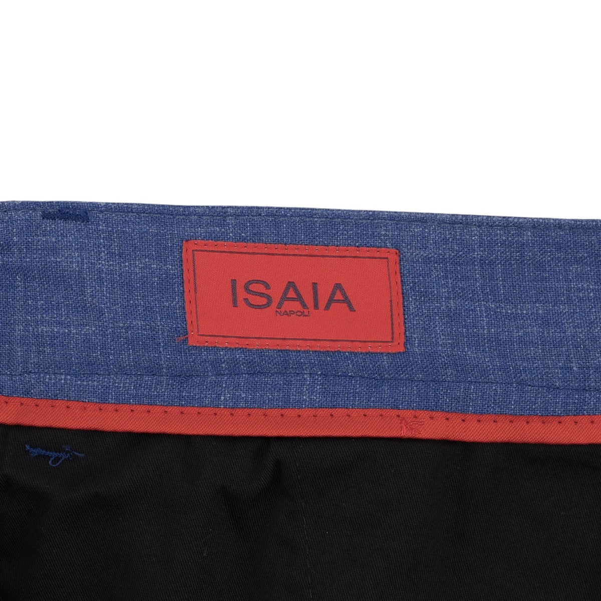 900$ ISAIA NAPOLI Light Blue Sartorial Pant Wool / Silk / Linen 36 US / 52 EU