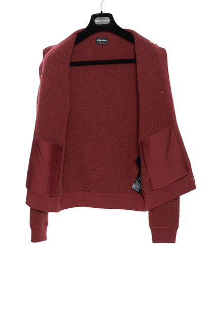 2400$ GIORGIO ARMANI Bomber Jacket Coat Burgundy Cashmere 38 US / 48 EU