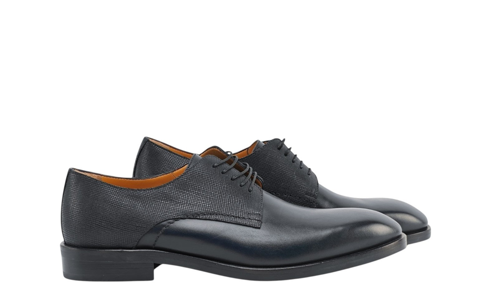 1250$ TESTONI Derby Shoes Calf Blue Navy 8 UK / 9 US / 42 IT