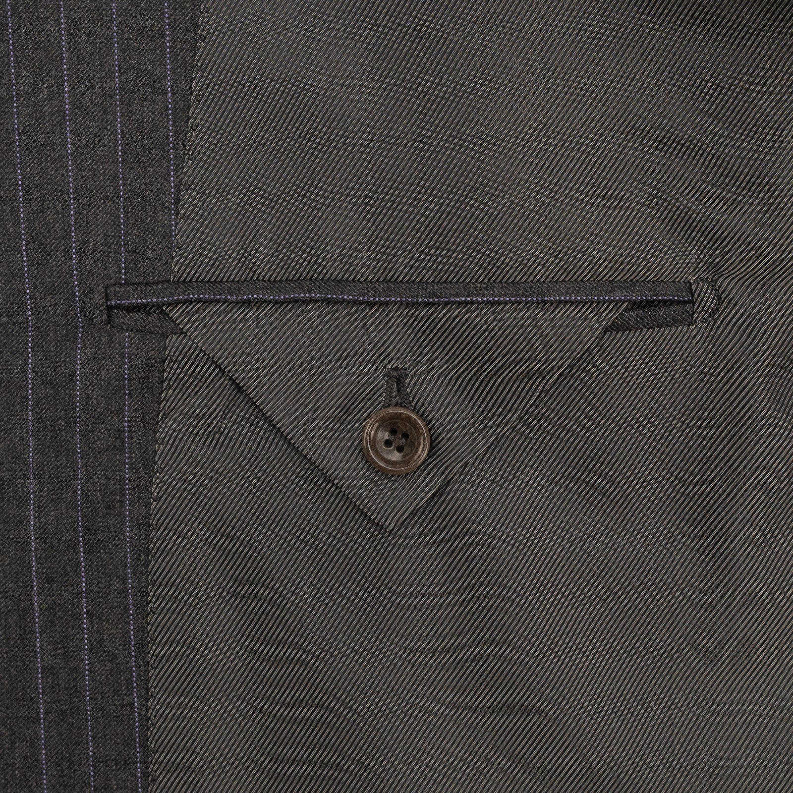 2900$ SARTORIO NAPOLI by KITON Gray Suit Wool 120's Pinstripe 46 US / 56 IT