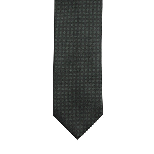 $290 ITALO FERRETTI Tie Green Polka Dot 100% Silk Handmade in Italy ZILLI