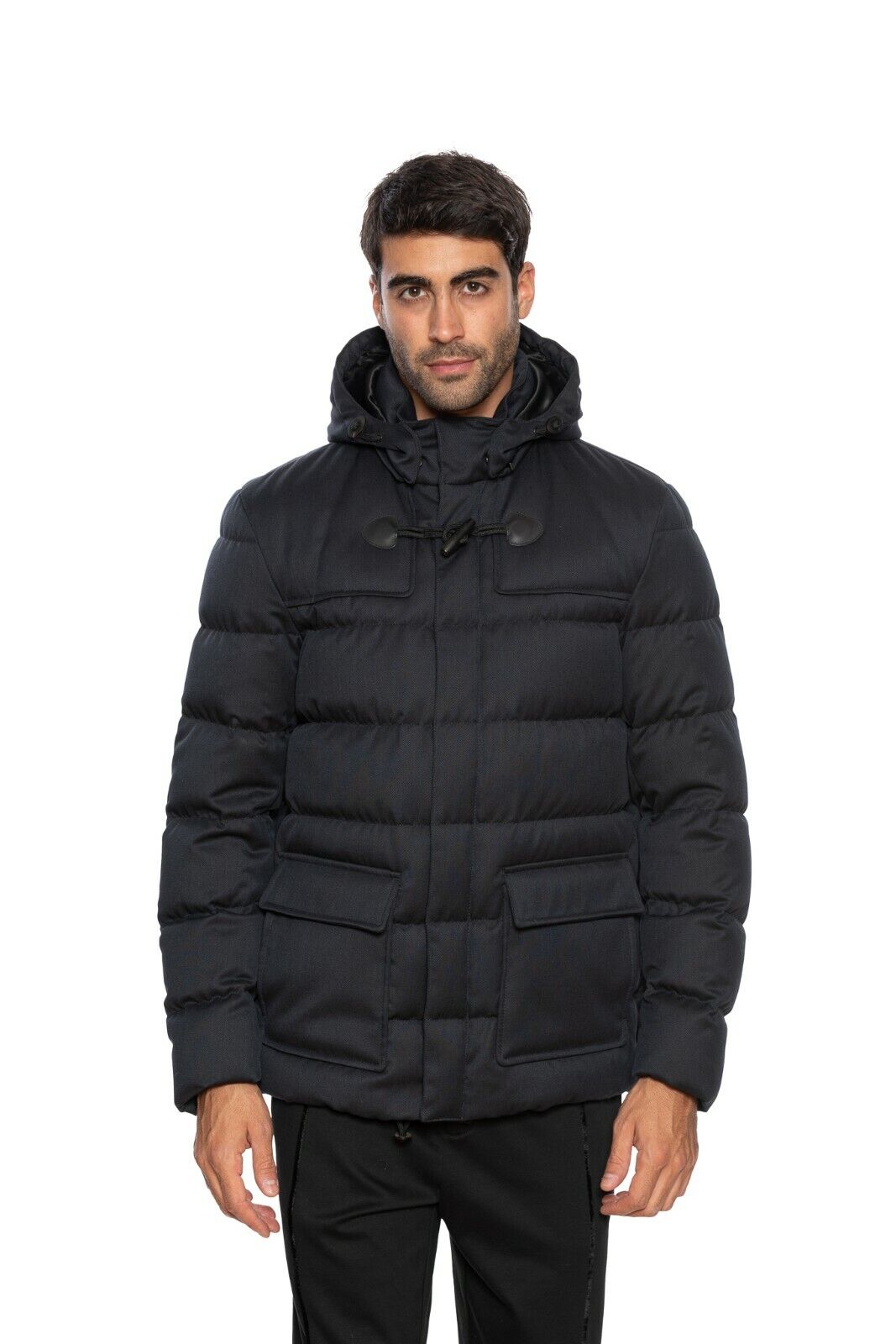 1150$ EMPORIO ARMANI Coat Puffer in Wool / Real Down Made in Italy 40 US / 50 EU
