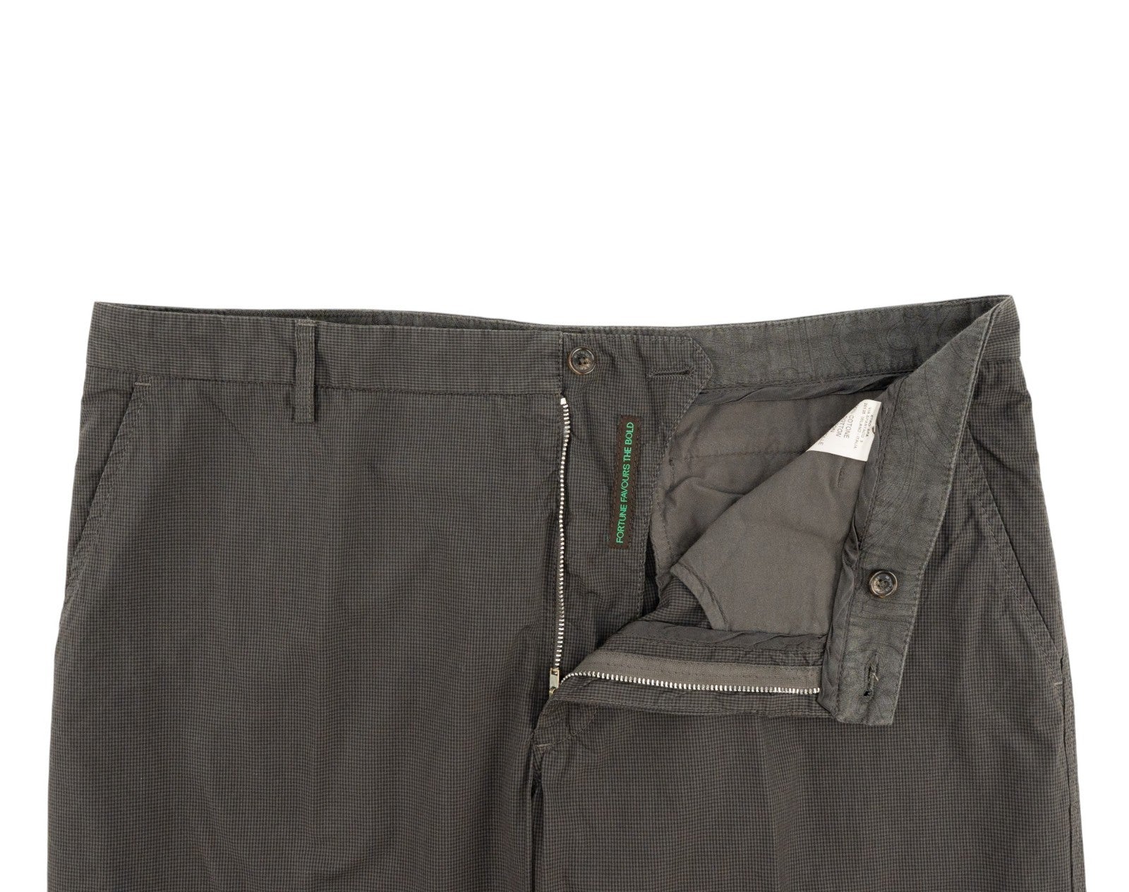750$ ETRO MILANO Gray Fine Cotton Pant Classic Straight Leg 40 US / 56 EU